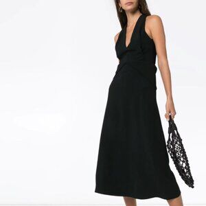 BNWT SS20 VICTORIA BECKHAM CUTOUT HALTERNECK DRESS 44